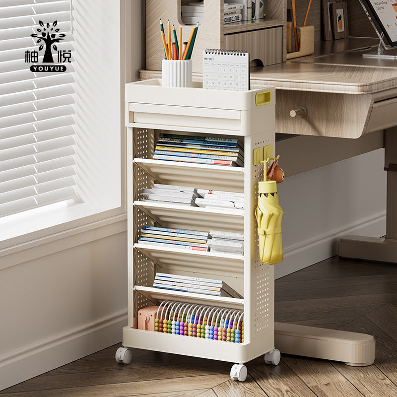 School bag shelf removable multi-layer storage table, book floor shelf, desk side shelf