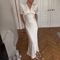 summer new women's fashion: european and american cross-border dress - stylish and elegant floral bodycon maxi dress