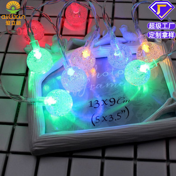 [Customized] Round ball led light string Christmas bubble ball battery box light string Holiday wedding round ball led light string