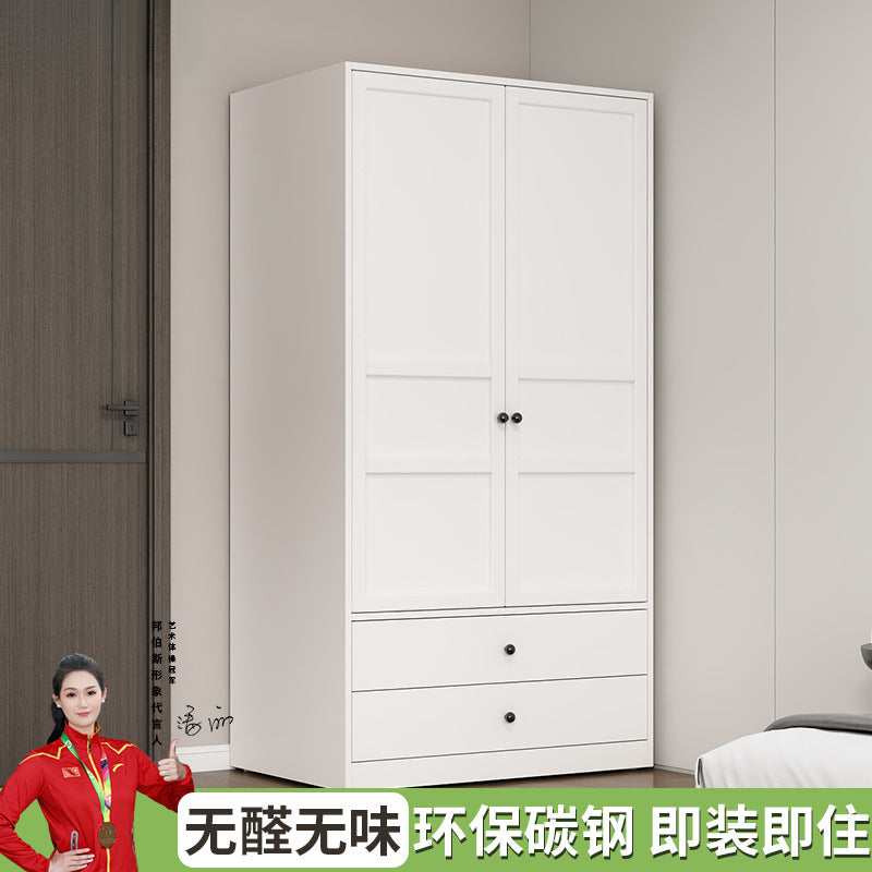 Bangbos all-steel combination wardrobe double door formaldehyde-free bedroom two-door double-door iron wardrobe for home