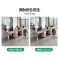 Executive office desk and chair set - modern minimalist furniture - four-seat workstation - office desk