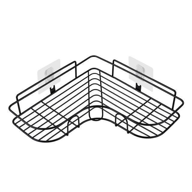 Wall-mounted bathroom shelf - no drilling required - rectangular organizer for vanity, sink, and toilet
