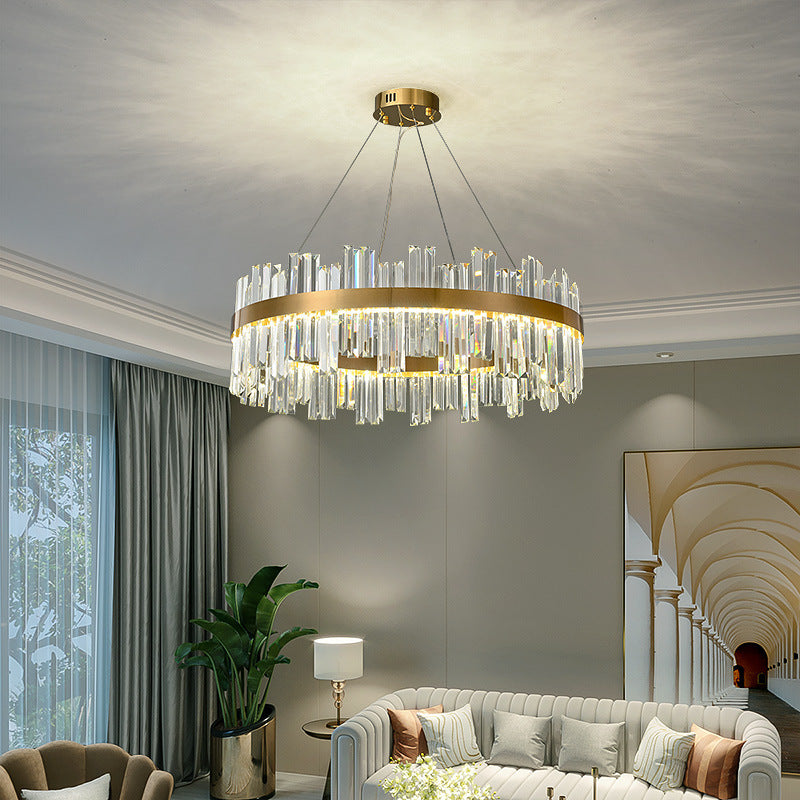 Lighting package combination Light luxury living room lamp Crystal chandelier Atmospheric master bedroom Modern simple 2023 new whole house