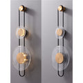 Modern minimalist wall sconce, long style, solid brass, for living room backdrop, hallway, aisle, glass ripple bedside, project wall lighting