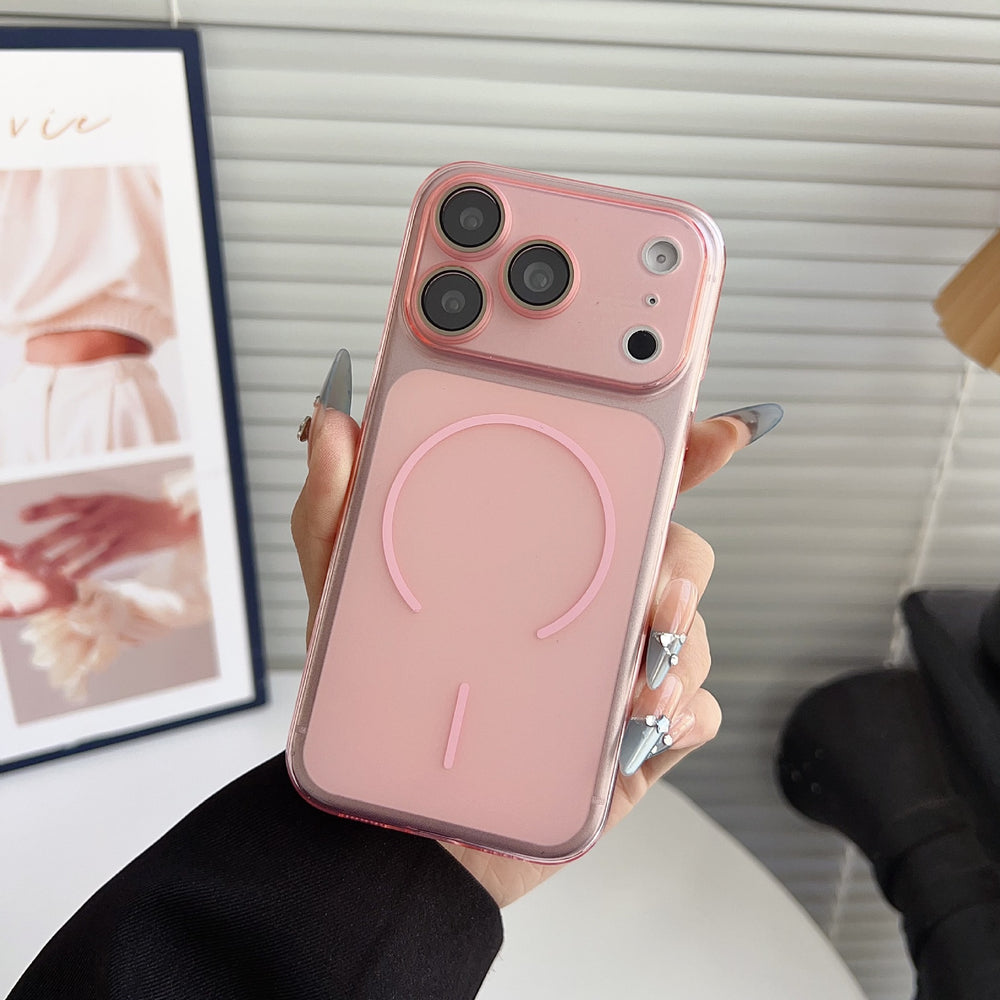 Simple and ultra-thin, it can be changed into 17 silk screen fine circle magnetic suction iphone17/16 mobile phone case, suitable for apple 14/13 anti-fall
