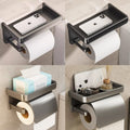 Bathroom toilet paper box toilet tissue box storage rack punch-free wall-mounted paper drawer placement box bathroom roll paper rack