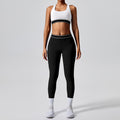 new arrival with chest pad elastic fitness fashion yoga clothes two-piece set women's pilates sports yoga clothes suit