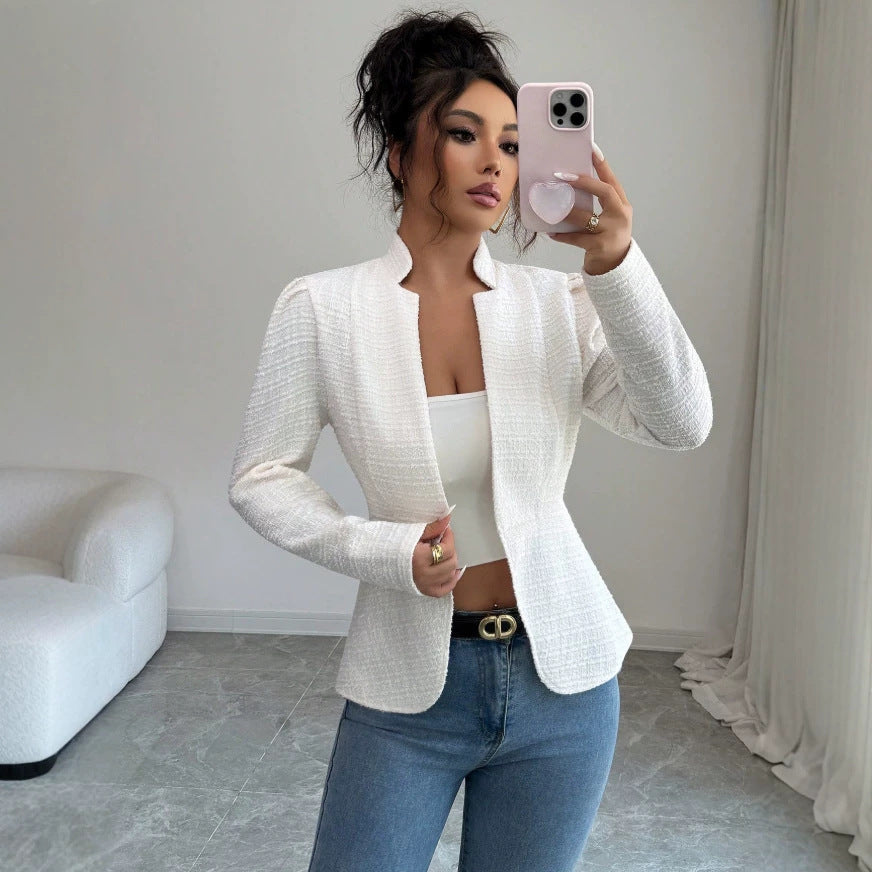 european and american cross-border women's long-sleeve designer slim-fit blazer