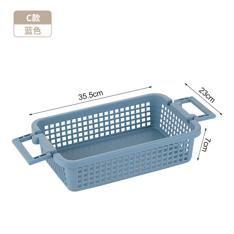 Kitchen Storage Basket Toy Sundries File Desktop Storage Basket Plastic Basket Dirty Clothes Bathing Storage Box Storage Basket
