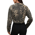European and american cross-border women's fashion: new trendy streetwear leopard print denim cropped jacket for  and independent e-commerce stores