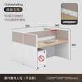 Staff office desk and chair set - minimalist modern office furniture, workstation computer desk, employee desk with partition