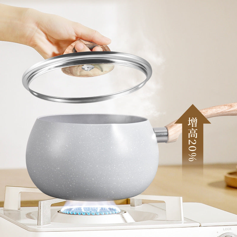 Cute baby baby food pot non-stick pot for home milk small pot small cooking pot gas stove snow flat pot milk pot