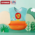 Baby eating bib waterproofkids baby silicone saliva pocket child feeding bib toddler food supplement rice pocket