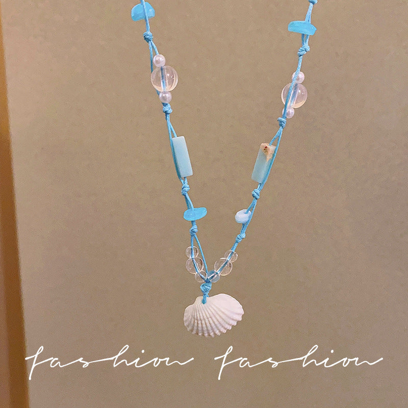 Beach vacation style starfish shell necklace for women 2026 new style classyaccessible luxuryniche style clavicle chain accessories