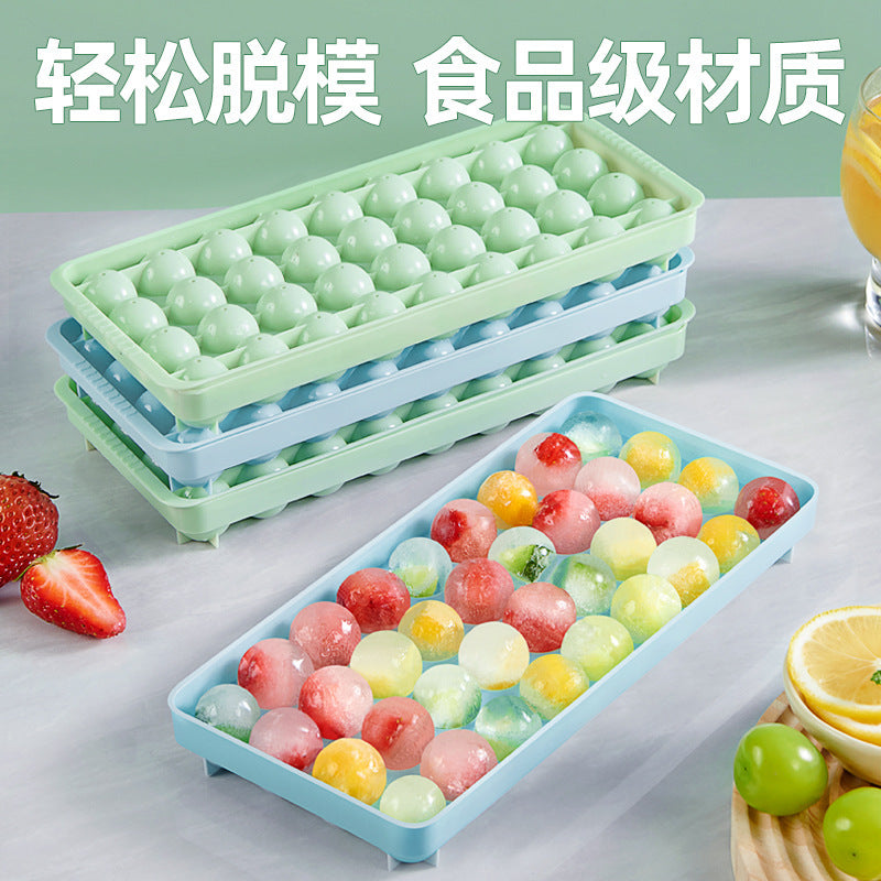 Whiskey ice ball mold - food grade silicone ice cube tray for making round ice balls