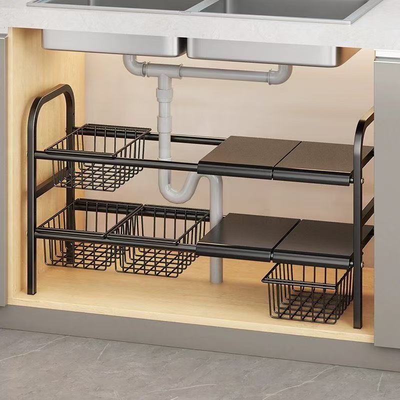 Cabinet storage rack, bathroom cabinet, under the sink, layered kitchen and bathroom for home storage rack