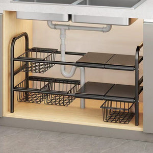 Cabinet storage rack, bathroom cabinet, under the sink, layered kitchen and bathroom for home storage rack