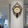 Wall clock - american style creative silent clock for living room, bedroom, home - light luxury fashion wall clock, elegant wall clock