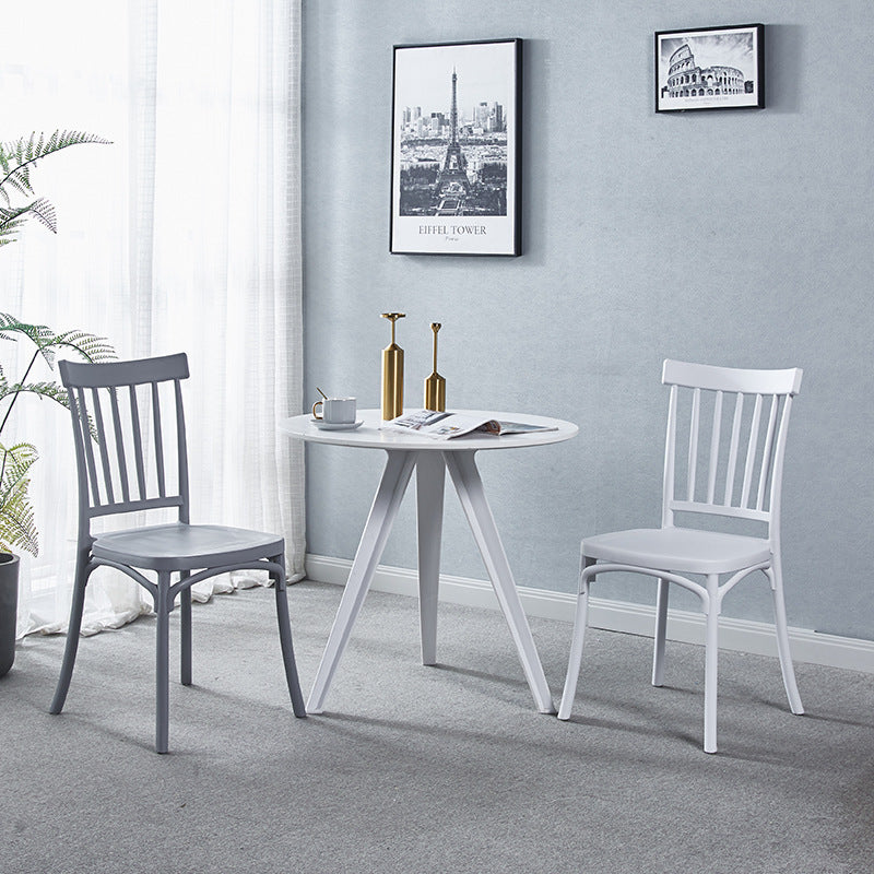 Factory direct american country style retro cafe dining chair, stackable backrest leisure chair for home use, cross-border wholesale