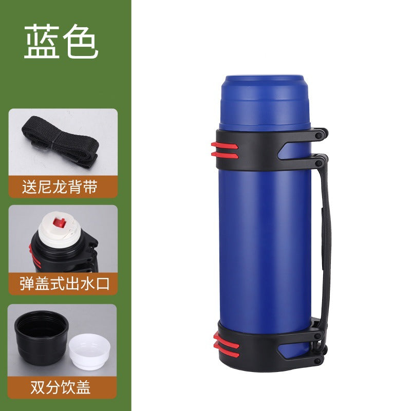 Large capacity stainless steel travel kettle 304 outdoor sports insulated hot and cold water bottle household thermos advertising gift