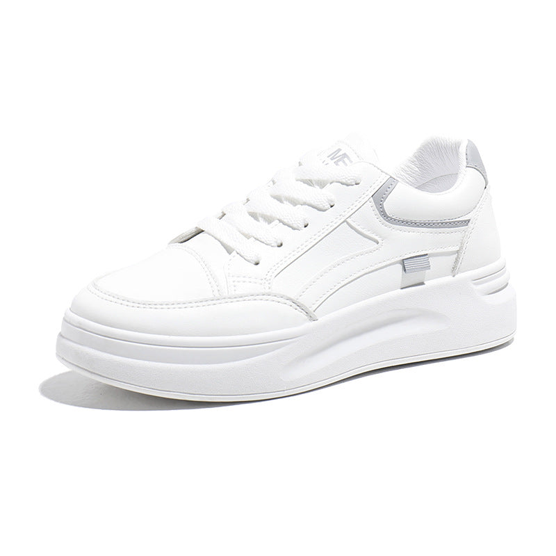 white shoes women's spring autumnew arrivalthick soleins trendyeasiest for matchniche style sports casualbest sellingdad sneakers
