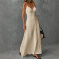 european and american cross-border new summer women's sleeveless vacation style maxi dress