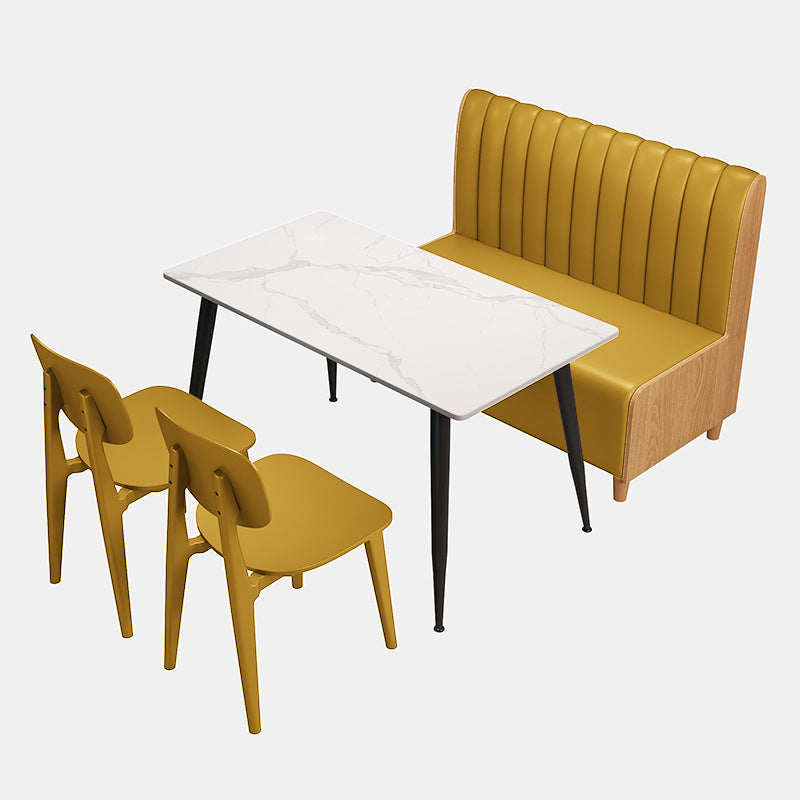 Company staff canteen catering snacks fast food restaurant dining table and chair commercial combination powder shop noodle shop restaurant restaurant school