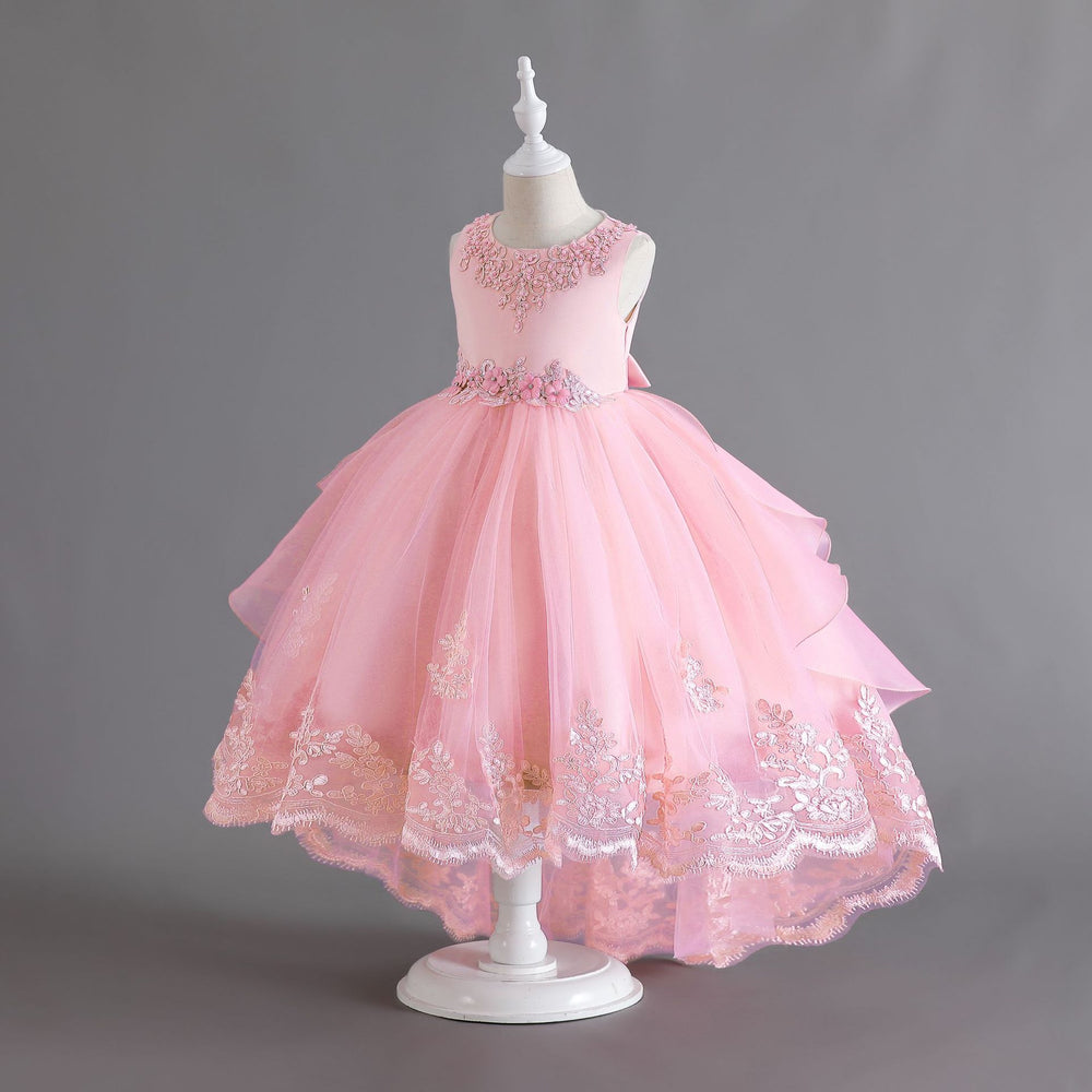 Exportin stockkids dress tail wedding dress princess dress female flower girl piano performance dress kids dress