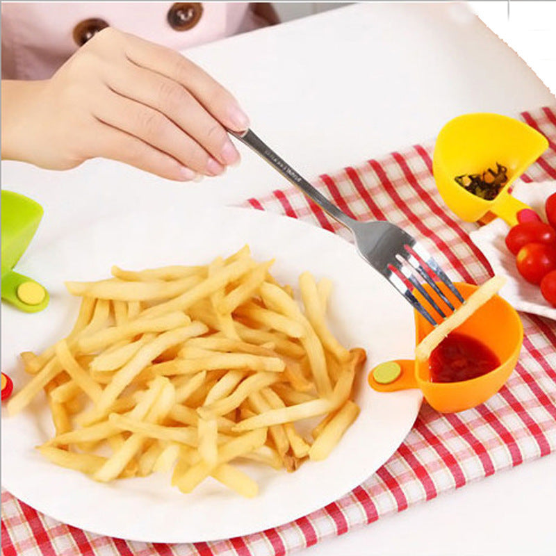 Sauce dish clip edge salad ketchup small dish creative kitchen multi-purpose clip bowl plate seasoning dish seasoning box