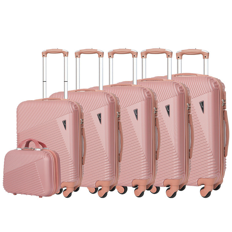Cross-border abs multi-piece boarding suitcase gift travel password box waterproof universal wheel trolley case expandable