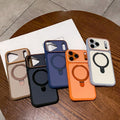 color frame large window suitable for iphone17pro mobile phone case apple 15 skin-like frosted magnetic holder
