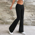 Amazon fashion cross-border  casual sports pants women's summer new v-shaped waist slimming look micro flare pants pants