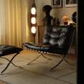 Designer living room casual chair medieval style genuine leather retro down single sofa chair oil wax first layer genuine leather