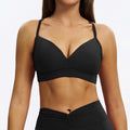 brushed quick-drying v-neck yoga bra y-shaped beautiful back adjustable intimates fitness running sports bra 9313