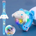 Kitty cat luminous music watch - frozen princess cartoon cute toy flip digital watch - gift for boys and girls