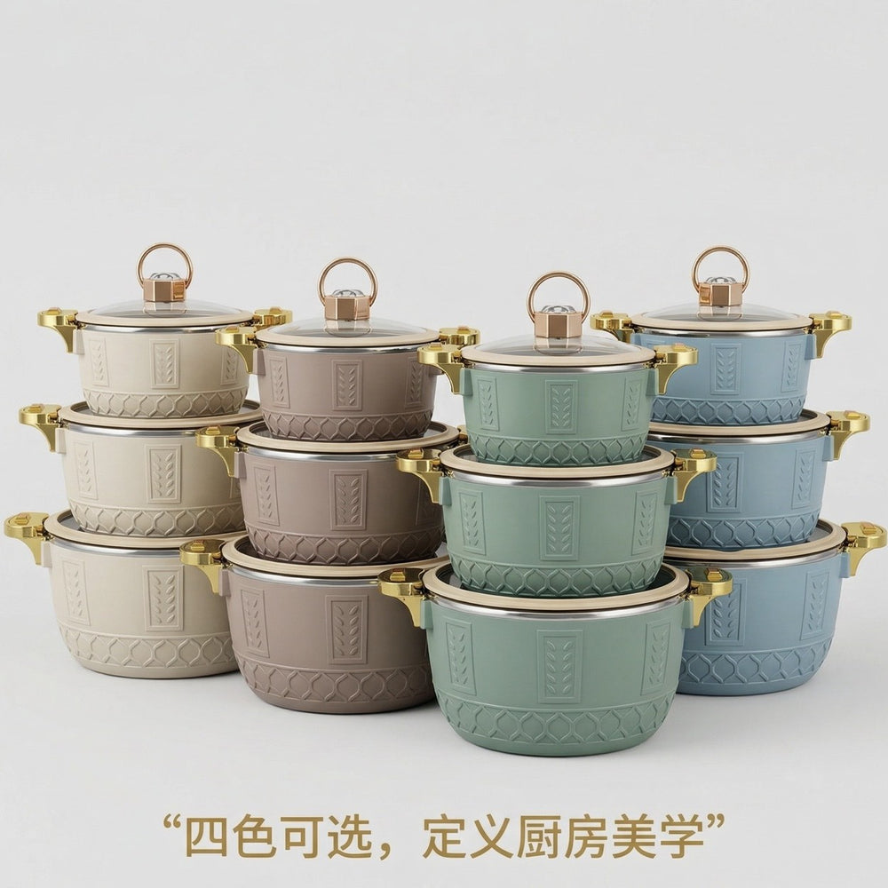cross-border 3pcs insulated lunch box 2.5l-4.5l-6.5l hot selling african food warmer cont