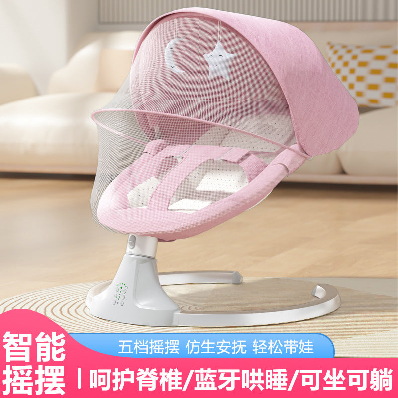 Baby electric rocking chair baby coaxing artifact newborn baby coaxing cradle bed with baby sleeping soothing chair recliner