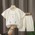 Short set - beige bear