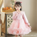 Girls' spring and autumn tutu dress - children's mesh dress - little girl's princess dress - long sleeve - ages 3-12