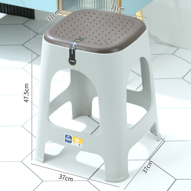 European style fashionthickened plastic stool cut out style bath stool stackable four-color high stool adult home cooked rubber stool