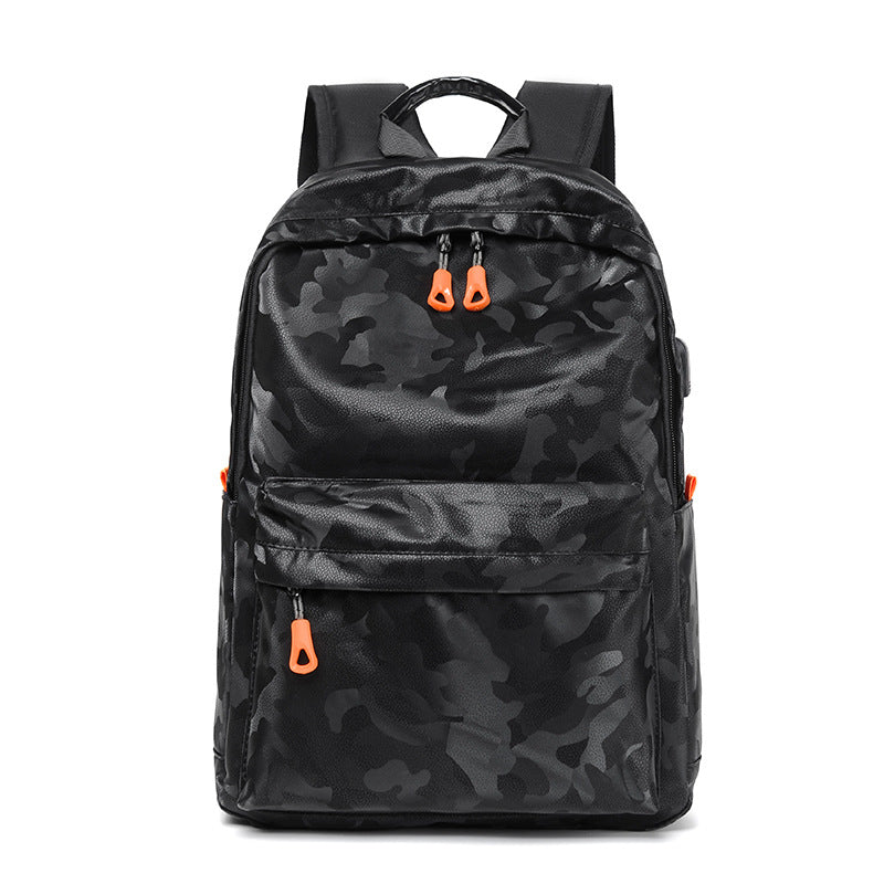 Cross-border new large-capacity fashion student schoolbag can be printed logo computer backpack trendy camouflage sports backpack