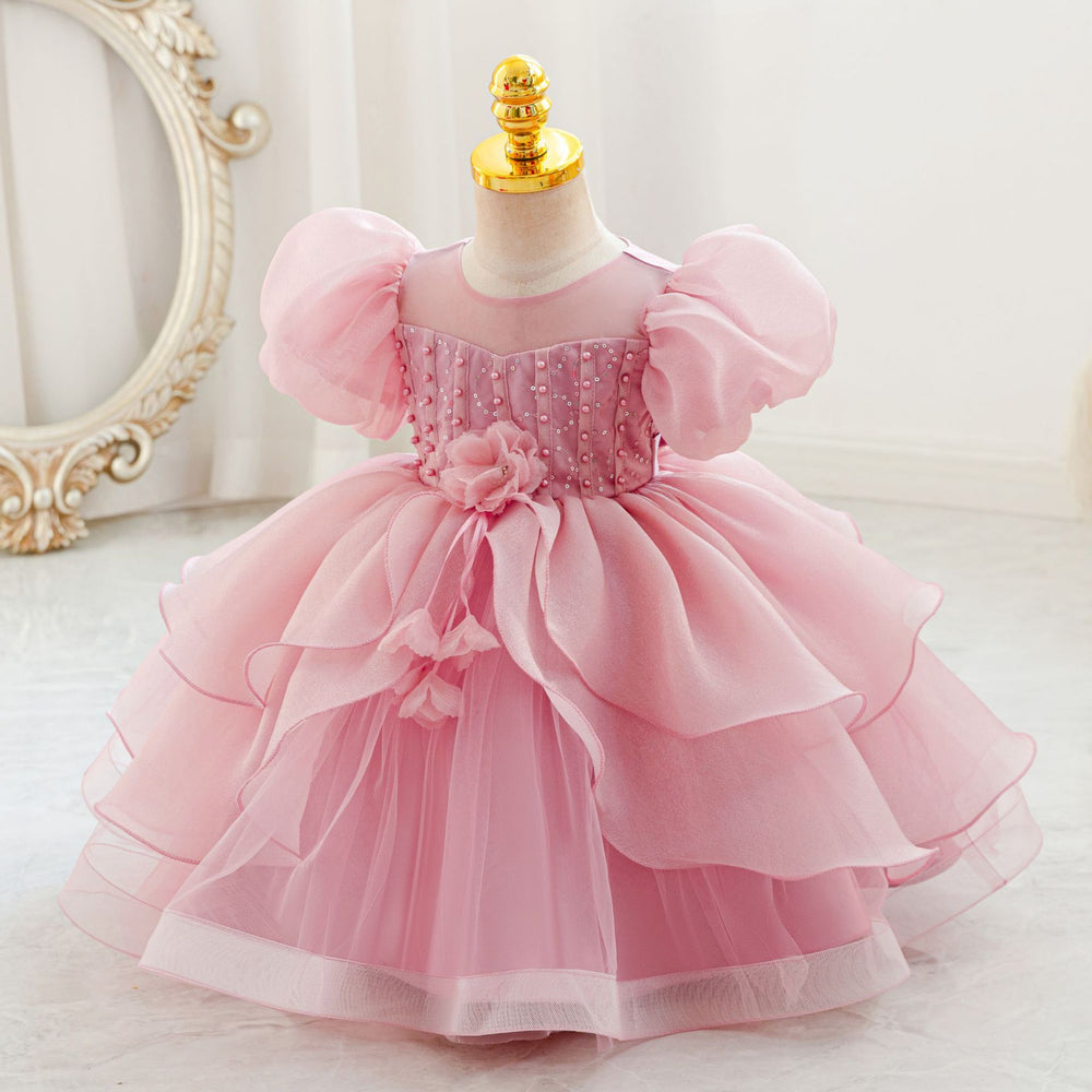 New arrival: children's formal dress - tutu skirt, puff sleeves, cake princess dress for baby girls