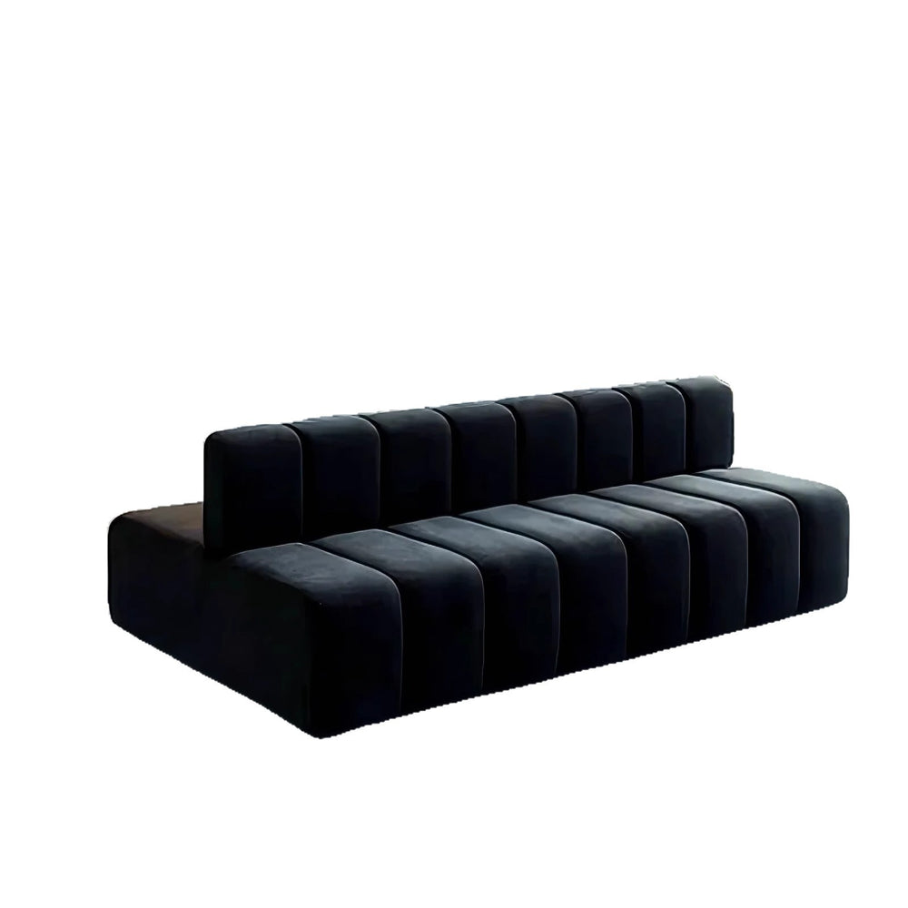 Double-sided back-to-back straight row sofa booth clothing store beauty salon hotel lobby horizontal lounge reception area