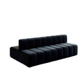 Double-sided back-to-back straight row sofa booth clothing store beauty salon hotel lobby horizontal lounge reception area