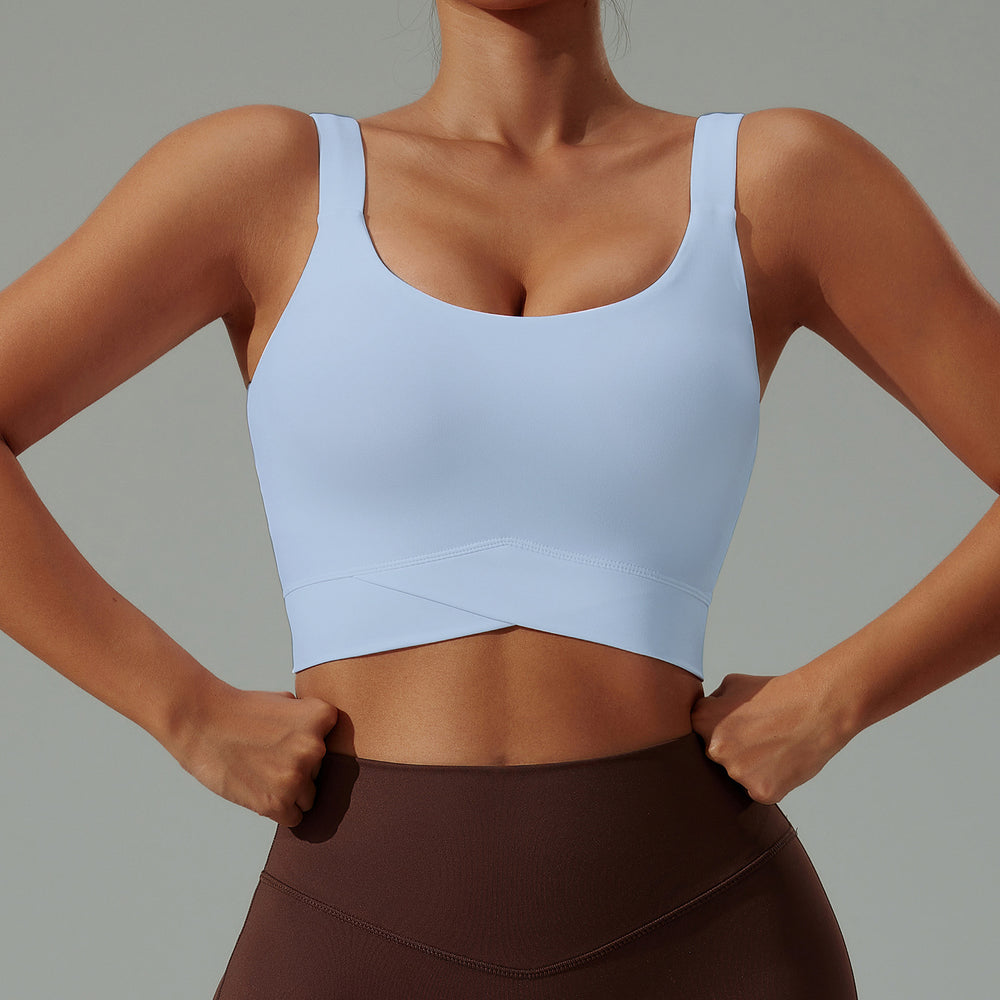 European and american new high-intensity sports bra for women - summer cloud-like yoga tank top, push-up, beautiful back, shockproof sports underwear