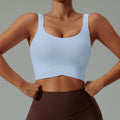 European and american new high-intensity sports bra for women - summer cloud-like yoga tank top, push-up, beautiful back, shockproof sports underwear