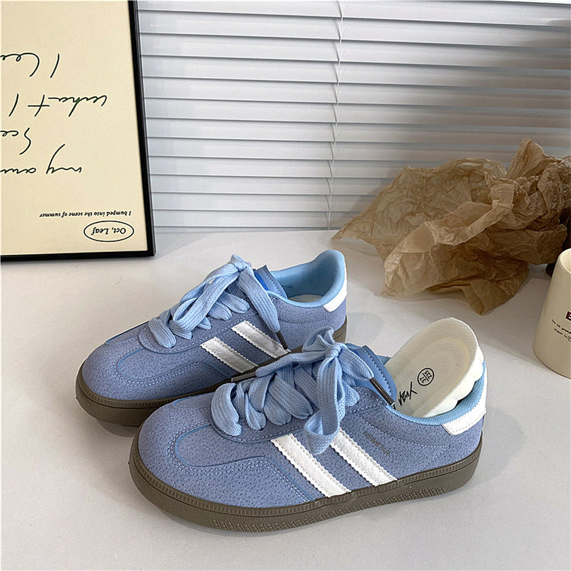 Spring summer soft bottom retroeasiest for match breathable casual silver german training sneakers women's 2026new arrivaltie back forrest gump shoes