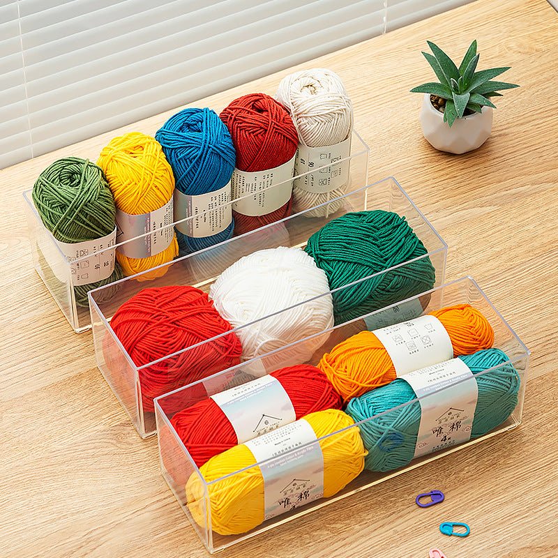 Hand woven thread DIY material tool box Household wall hanging wool ball wool ball storage box Cotton thread storage box