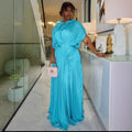 African & western cross-border fashion: pleated, loose-fit, trendy maxi dress - comfortable