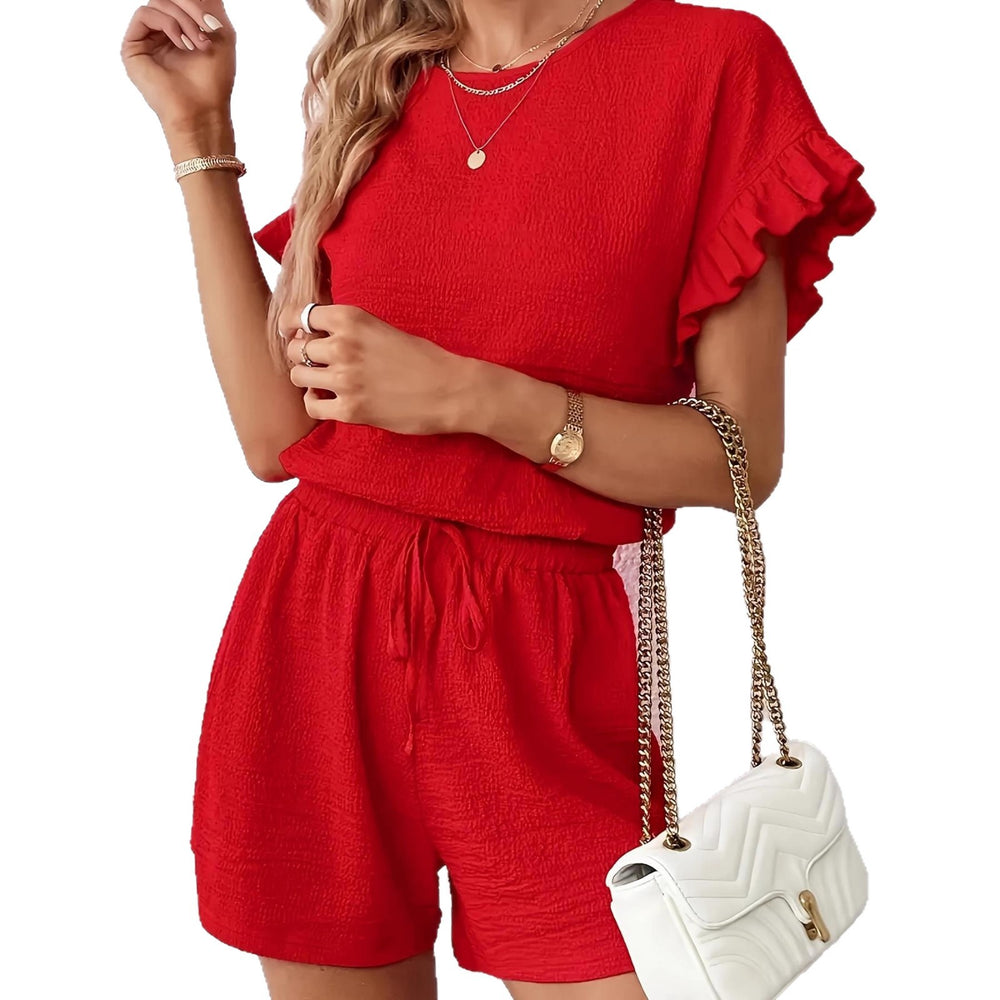 european and american women's fashion for export: summer crewneck short-sleeve tops and shorts - casual & trendy styles for , , and